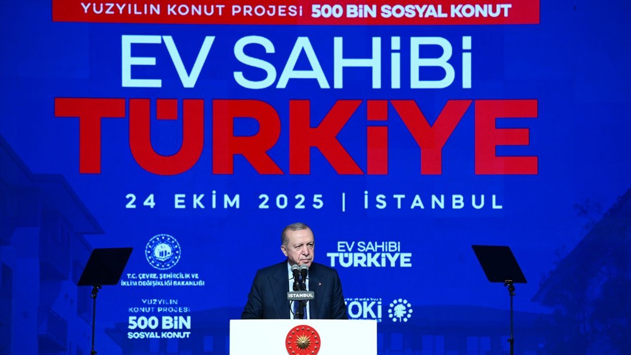 Erdoğan: 81 ilde 500 bin sosyal konut yapılacak.