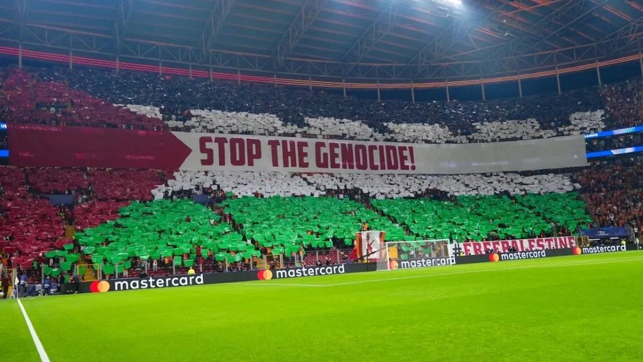 Galatasaray’ın Filistin koreografisi İsrail medyasını kızdırdı!
