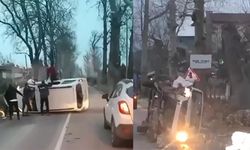 Yalova'da hafif ticari araç çınar ağacına çarptı