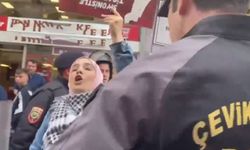 Siyonist rejim ile Türkiye arasındaki ticari ilişkilerin kesilmesi talebiyle Taksim'de yapılan yürüyüşe polis müdahale e