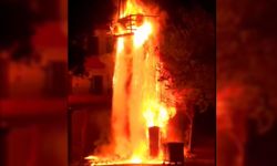 Şanlıurfa'da elektrik trafosu alev alev yandı
