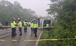 Kastamonu’da öğrenci otobüsü devrildi: 18 yaralı.