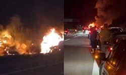 Yalova Otoyolunda TIR Alev Topuna Döndü