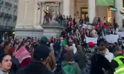 Brüksel’de Gazze’ye destek eylemleri sürüyor
