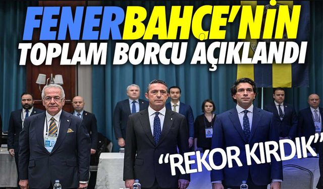 Fenerbahçe'nin Toplam Borcu Kamuoyuyla Paylaşıldı