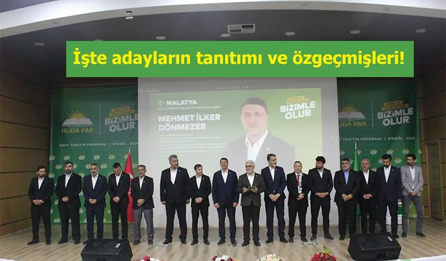 HÜDA PAR, Mahalli İdareler Seçimleri İçin 4 İl, 10 İlçe ve 1 Belde Belediye Başkan Adaylarını Tanıttı