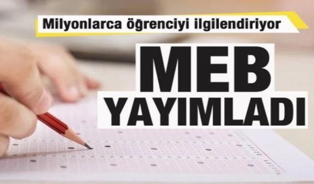 MEB, Okullarda İkinci Yazılı Sınavlar İçin Örnek Soru Kitapçıkları ve Çözüm Videolarını Yayımladı