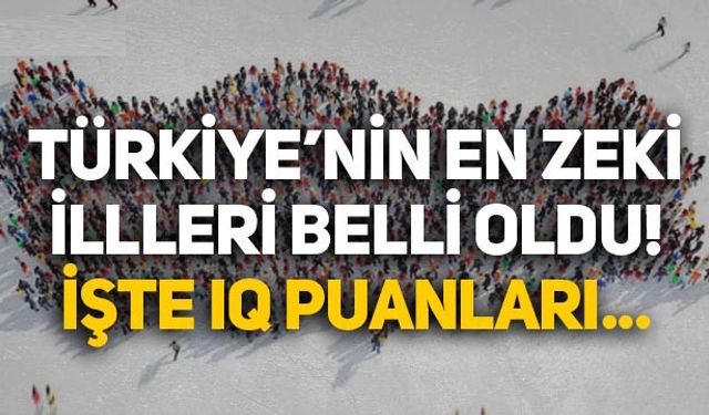 Türkiye'nin En Zeki İlleri Açıklandı: IQ Ortalaması Yüksek Şehirler Sıralaması