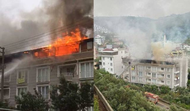 Yalova'da Çatı Katında Çıkan Yangın 4 Daireyi Kül Etti
