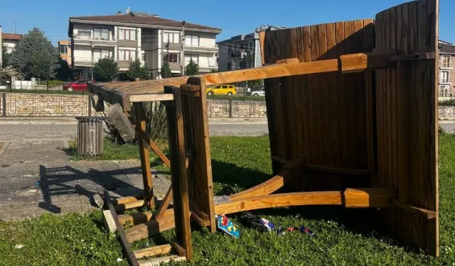 Yalova Merkezinde Parkta Vandalizm: Kamelya ve Çöp Konteynerlerine Zarar Verildi