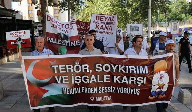 Malatya'da "Sessiz Yürüyüş" Eylemi 35. Haftasında: Hekimler Gazze İçin Yürüdü!