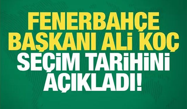 SON DAKİKA | Ali Koç: Eylülde Olağanüstü Seçimli Genel Kurul Kararı Aldık