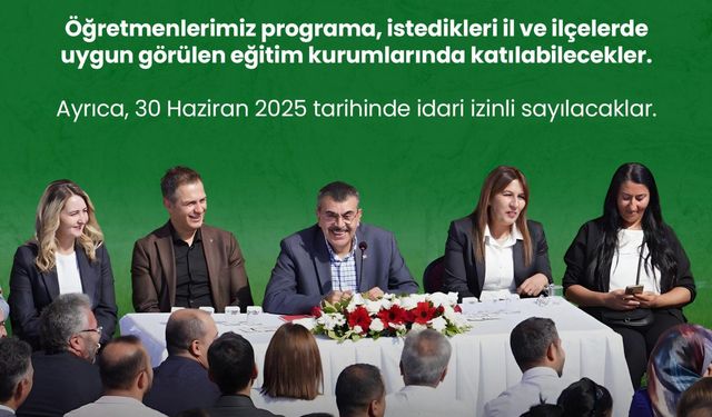 Öğretmenlere Yaz Kolaylığı: Haziran Dönemi Mesleki Çalışma Programı Esnek Katılım Modeliyle Yapılacak