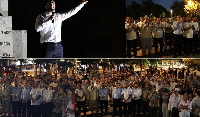 Gaziantep'te "Gazze ölüyor, seccadeni al gel"  temalı Gazze'ye destek etkinliği