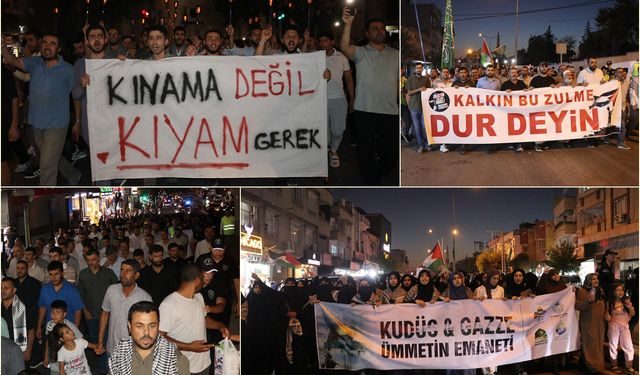 Gaziantep’te Gazze'ye destek yürüyüşü 