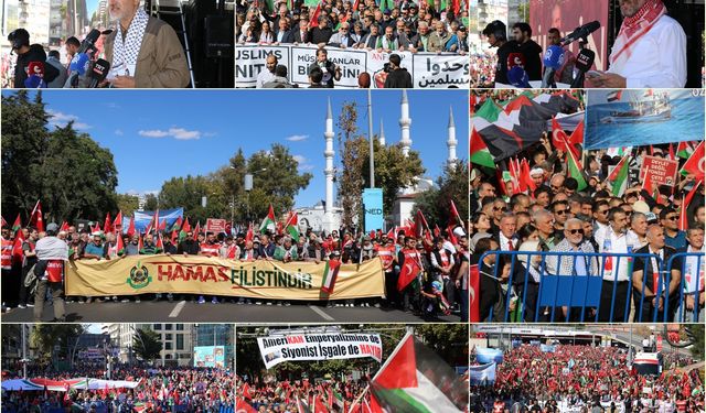 Ankara’da Gazze için 'Kararlılık Yürüyüşü': Yüz binlerce kişi tek yürek oldu