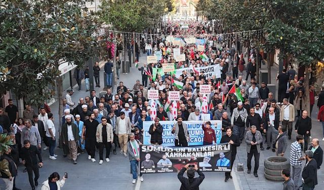 Balıkesir'den Gazze'ye destek yürüyüşü