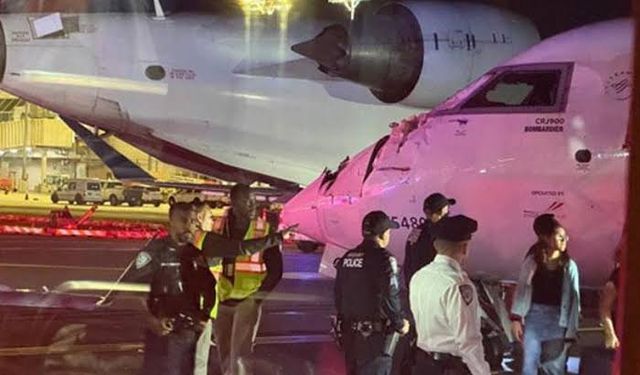 New York LaGuardia Havalimanı’nda iki uçak çarpıştı