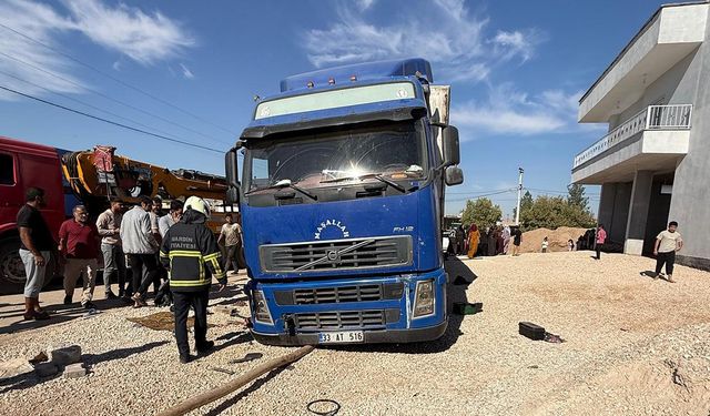 Mardin'de tır lastiğini değiştirirken can verdi.