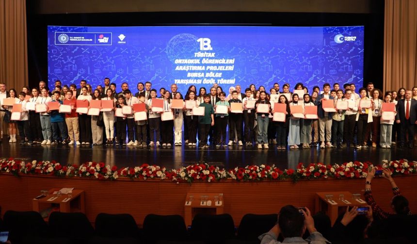 TÜBİTAK Ortaokul Öğrencileri Proje Yarışması Bursa'da Sonuçlandı