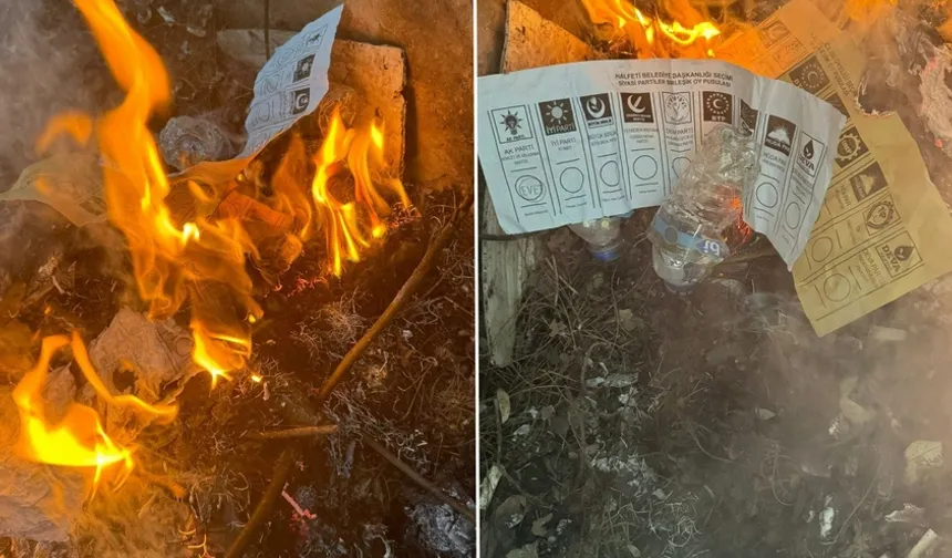 Halfeti'de Skandal Görüntüler: AK Parti'ye Mühür Basılmış Pusulalar Yakıldı!