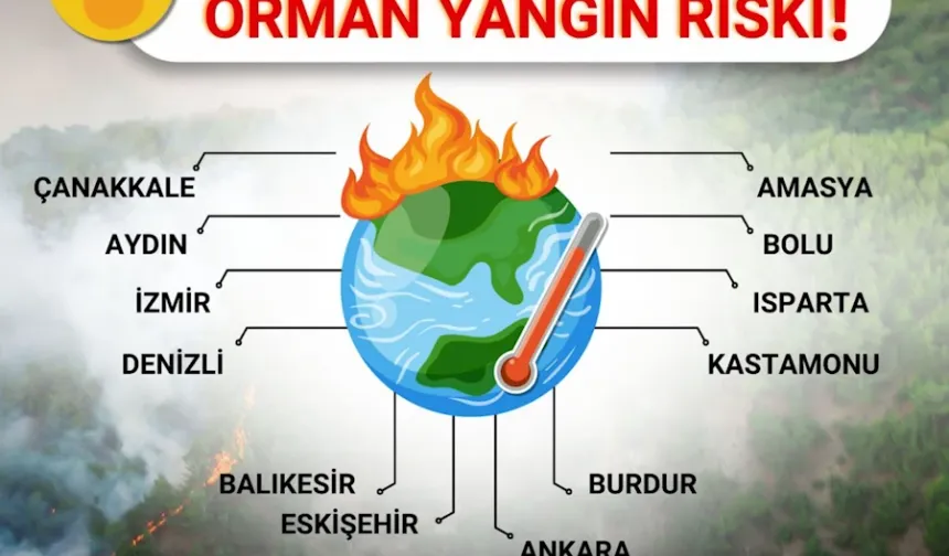 OGM'den Orman Yangını Uyarısı: 12 İl İçin Yüksek Risk