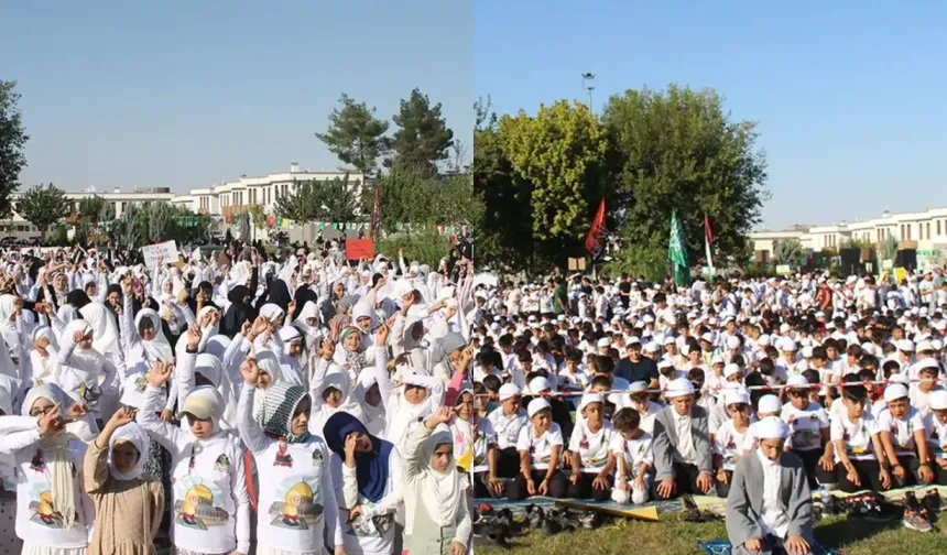 DEM Parti, çocukların namaz ve tesettürüne tepki gösterdi.