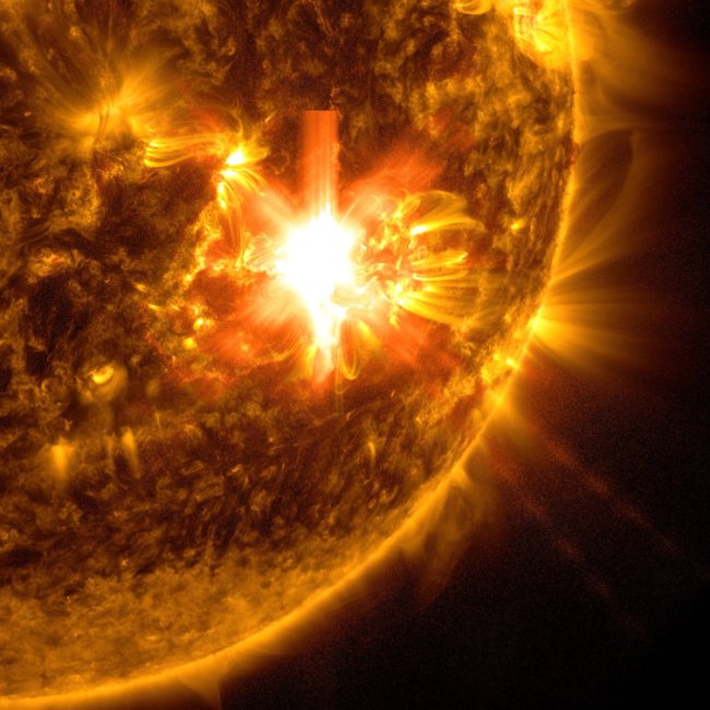 NASA'dan Güneş'teki Büyük Patlamanın Görüntüsü Geldi